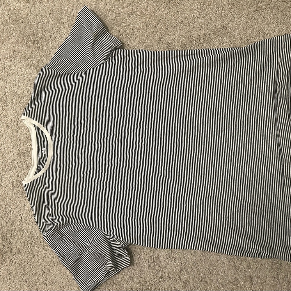 H&M Black and White Striped Tee